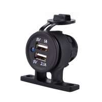 Motorcycle!Dual 2 USB Outlet 1A & 2.1A Port Socket Charge