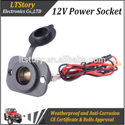 Weatherproof Motorcycle ATV RV Accessory Lighter Socket 12 V Volt Power Outlet